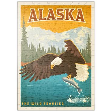 puzzleplate Alaska: Eagle, Vintage Poster 200 Puzzle