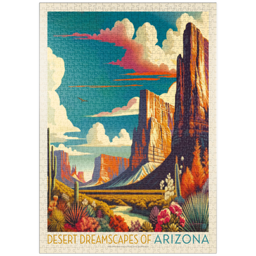 puzzleplate Arizona: Desert Dreamscape, Vintage Poster 1000 Puzzle