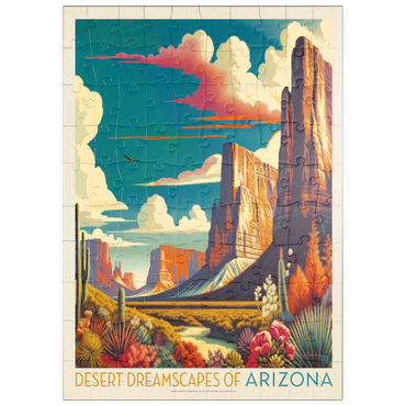 puzzleplate Arizona: Desert Dreamscape, Vintage Poster 100 Puzzle