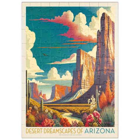 puzzleplate Arizona: Desert Dreamscape, Vintage Poster 100 Puzzle