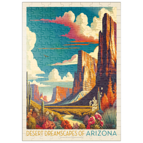 Darstellung des Puzzle Motivs Arizona: Desert Dreamscape, Vintage Poster - Puzzleteile: 200
