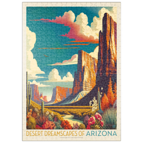 Darstellung des Puzzle Motivs Arizona: Desert Dreamscape, Vintage Poster - Puzzleteile: 500