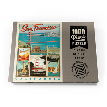 San Francisco: Multi-Image Collage Print, Vintage Poster 1000 Puzzle Schachtel Ansicht3
