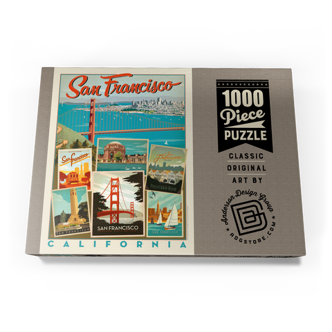 San Francisco: Multi-Image Collage Print, Vintage Poster 1000 Puzzle Schachtel Ansicht3