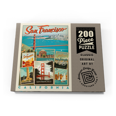 San Francisco: Multi-Image Collage Print, Vintage Poster 200 Puzzle Schachtel Ansicht3