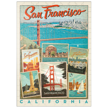 puzzleplate San Francisco: Multi-Image Collage Print, Vintage Poster 200 Puzzle