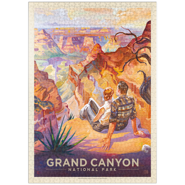 puzzleplate Grand Canyon National Park: A Grand Vista, Vintage Poster 1000 Puzzle