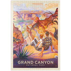 Darstellung des Puzzle Motivs Grand Canyon National Park: A Grand Vista, Vintage Poster - Puzzleteile: 1000