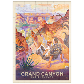 Darstellung des Puzzle Motivs Grand Canyon National Park: A Grand Vista, Vintage Poster - Puzzleteile: 100