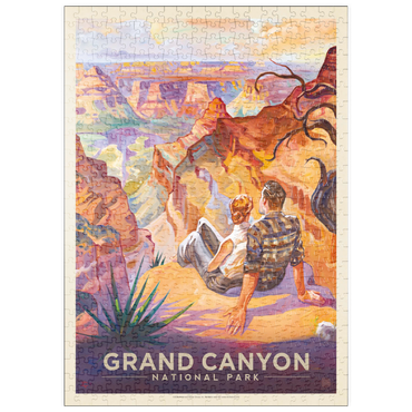 puzzleplate Grand Canyon National Park: A Grand Vista, Vintage Poster 500 Puzzle