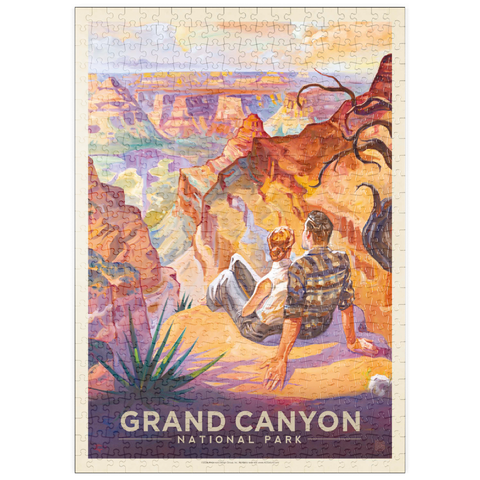 puzzleplate Grand Canyon National Park: A Grand Vista, Vintage Poster 500 Puzzle