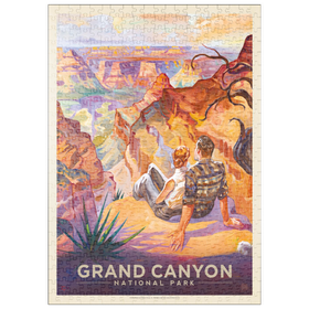 Darstellung des Puzzle Motivs Grand Canyon National Park: A Grand Vista, Vintage Poster - Puzzleteile: 500