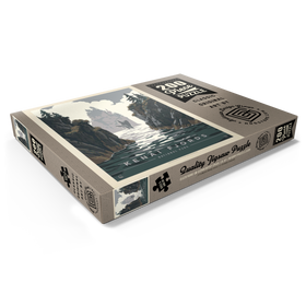 Darstellung des Puzzle Motivs Kenai Fjords National Park: Whale Watching, Vintage Poster - Puzzleteile: 200