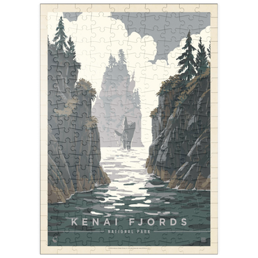 puzzleplate Kenai Fjords National Park: Whale Watching, Vintage Poster 200 Puzzle
