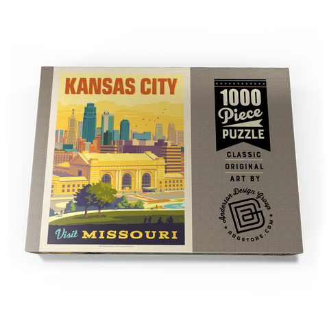 Missouri: Kansas City, Union Station, Vintage Poster 1000 Puzzle Schachtel Ansicht3