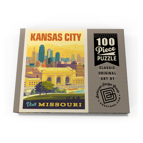 Missouri: Kansas City, Union Station, Vintage Poster 100 Puzzle Schachtel Ansicht3