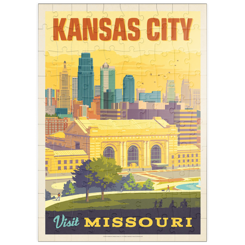 puzzleplate Missouri: Kansas City, Union Station, Vintage Poster 100 Puzzle