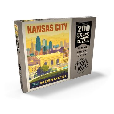 Missouri: Kansas City, Union Station, Vintage Poster 200 Puzzle Schachtel Ansicht2