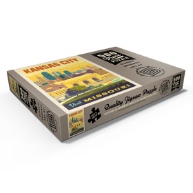 Darstellung des Puzzle Motivs Missouri: Kansas City, Union Station, Vintage Poster - Puzzleteile: 500