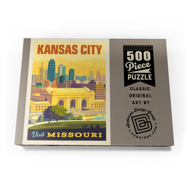 Missouri: Kansas City, Union Station, Vintage Poster 500 Puzzle Schachtel Ansicht3