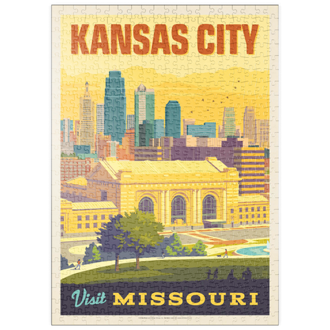 puzzleplate Missouri: Kansas City, Union Station, Vintage Poster 500 Puzzle