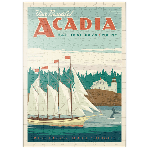 puzzleplate Acadia National Park: Bass Harbor Head, Vintage Poster 200 Puzzle