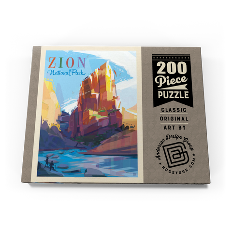 Zion National Park: Angels Landing (Mod Design), Vintage Poster 200 Puzzle Schachtel Ansicht3