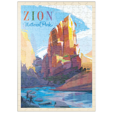 puzzleplate Zion National Park: Angels Landing (Mod Design), Vintage Poster 200 Puzzle