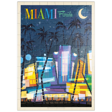 puzzleplate Miami, FL: South Beach (Mod Design), Vintage Poster 100 Puzzle