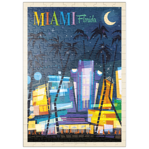 puzzleplate Miami, FL: South Beach (Mod Design), Vintage Poster 200 Puzzle