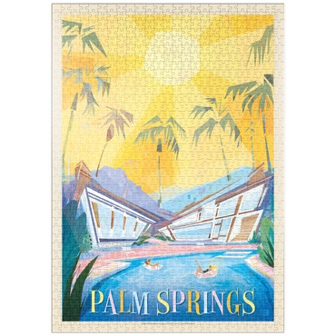 puzzleplate Palm Springs, CA (Mod Design), Vintage Poster 1000 Puzzle