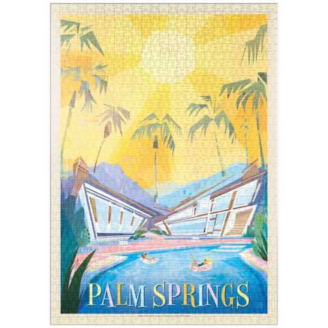 puzzleplate Palm Springs, CA (Mod Design), Vintage Poster 1000 Puzzle
