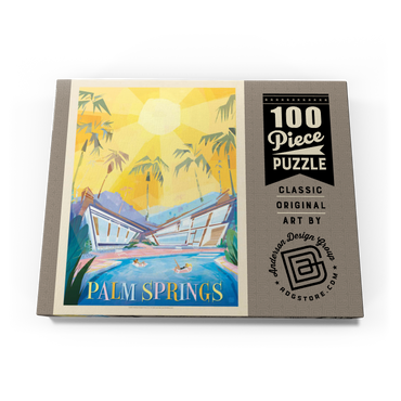 Palm Springs, CA (Mod Design), Vintage Poster 100 Puzzle Schachtel Ansicht3