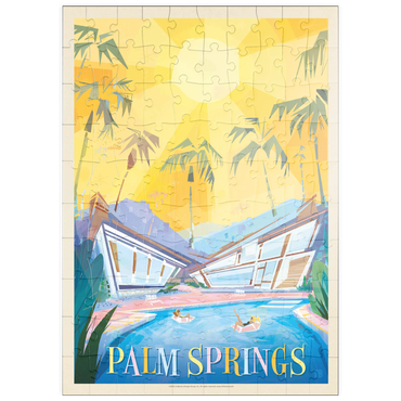 puzzleplate Palm Springs, CA (Mod Design), Vintage Poster 100 Puzzle