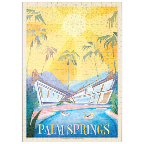 puzzleplate Palm Springs, CA (Mod Design), Vintage Poster 500 Puzzle