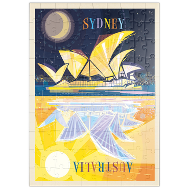 puzzleplate Australia: Sydney Opera House (Mod Design), Vintage Poster 100 Puzzle