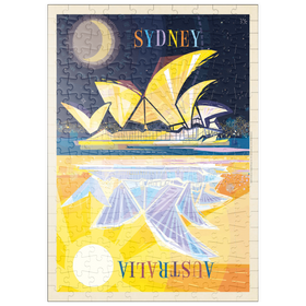 Darstellung des Puzzle-Motivs Australia: Sydney Opera House (mod design), vintage poster – Puzzleteile: 200
