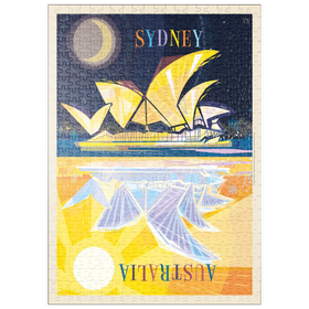 Darstellung des Puzzle-Motivs Australia: Sydney Opera House (mod design), vintage poster – Puzzleteile: 500
