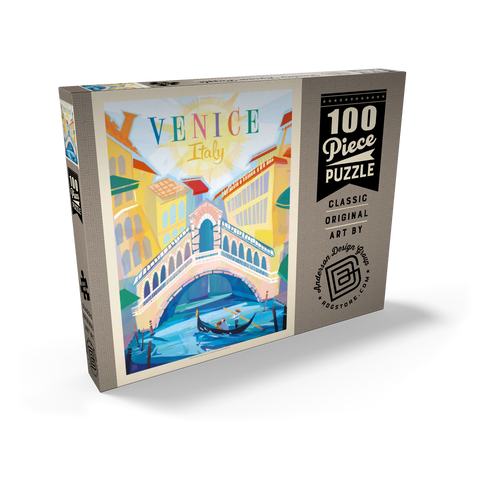Italy, Venice: (Mod Design), Vintage Poster 100 Puzzle Schachtel Ansicht2
