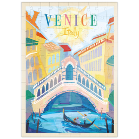 Darstellung des Puzzle Motivs Italy, Venice: (Mod Design), Vintage Poster - Puzzleteile: 100