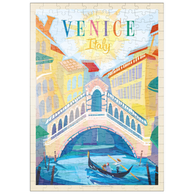 Darstellung des Puzzle Motivs Italy, Venice: (Mod Design), Vintage Poster - Puzzleteile: 200