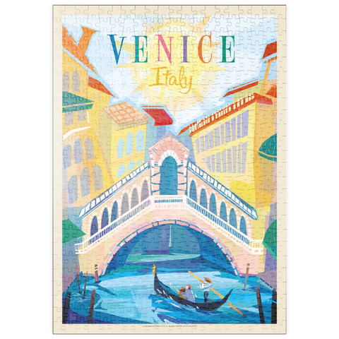 puzzleplate Italy, Venice: (Mod Design), Vintage Poster 500 Puzzle