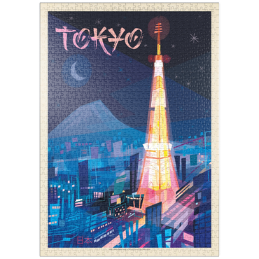 puzzleplate Japan: Tokyo (Mod Design), Vintage Poster 1000 Puzzle