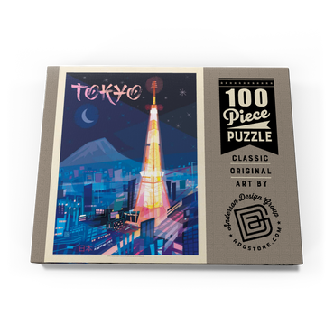 Japan: Tokyo (Mod Design), Vintage Poster 100 Puzzle Schachtel Ansicht3