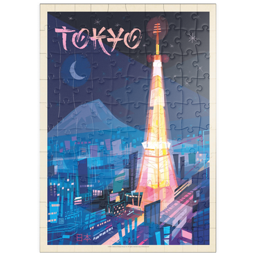 puzzleplate Japan: Tokyo (Mod Design), Vintage Poster 100 Puzzle