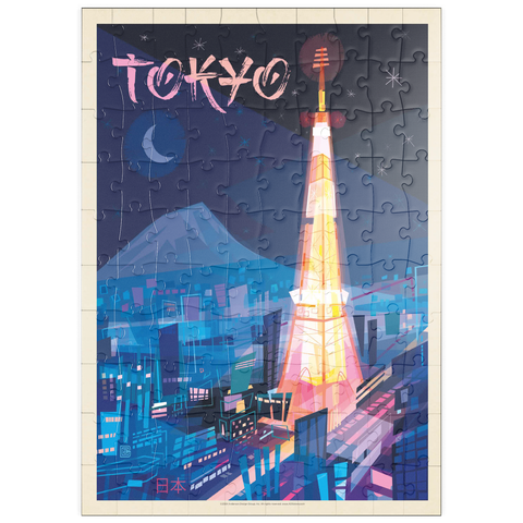 puzzleplate Japan: Tokyo (Mod Design), Vintage Poster 100 Puzzle