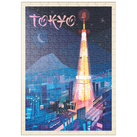 Darstellung des Puzzle Motivs Japan: Tokyo (Mod Design), Vintage Poster - Puzzleteile: 200