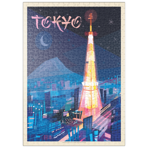 puzzleplate Japan: Tokyo (Mod Design), Vintage Poster 500 Puzzle