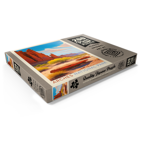 Darstellung des Puzzle Motivs Arches National Park: Park Avenue Trailhead, Vintage Poster - Puzzleteile: 200