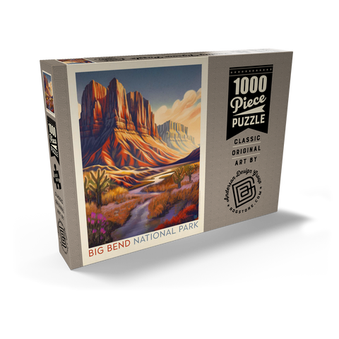 Big Bend National Park: Wonderland, Vintage Poster 1000 Puzzle Schachtel Ansicht2